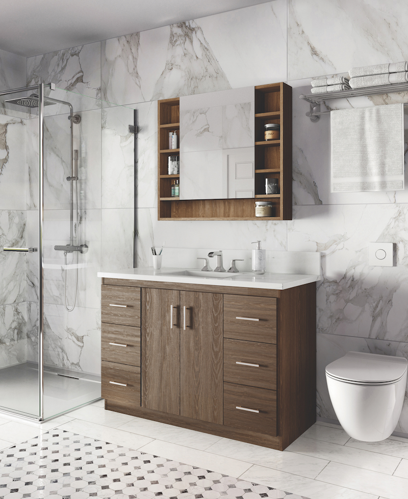 Bathroom Vanities Cabinets Made In The Us Strasser - Bathroom Vanity Cabinets Open Shelf Life