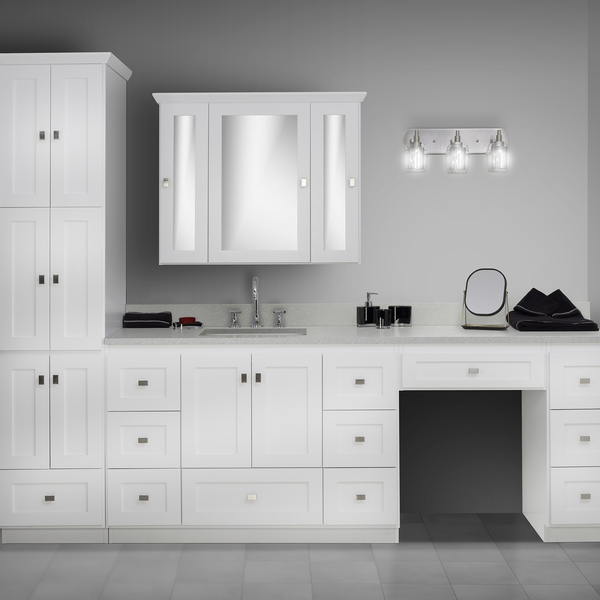 Bathroom Vanities Cabinets Made In, Double Vanity With Storage Tower Cabinet